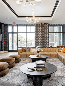 Fancy and comfortable club house lounge area at East Bank