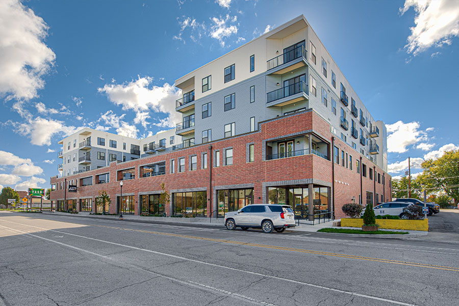Any mid-rise apartments like City's End Apartments are surrounded by quiet neighborhoods. City's End Apartments is a mid-rise building.